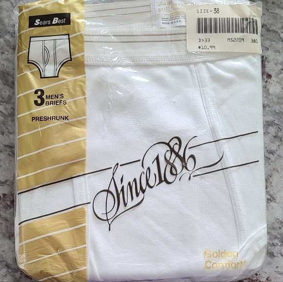 Sears Underwear & Socks Vintage Sears Full Cut Mens Briefs 3 Pack